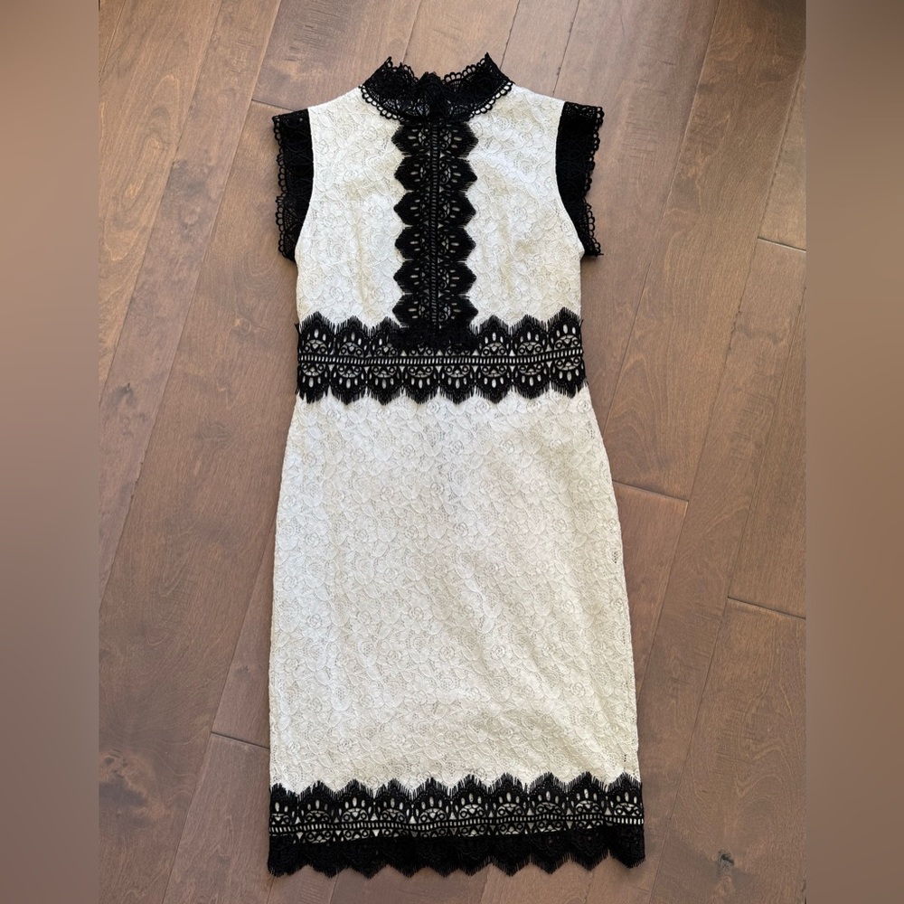 New York & Company Black & White Bodycon Dress